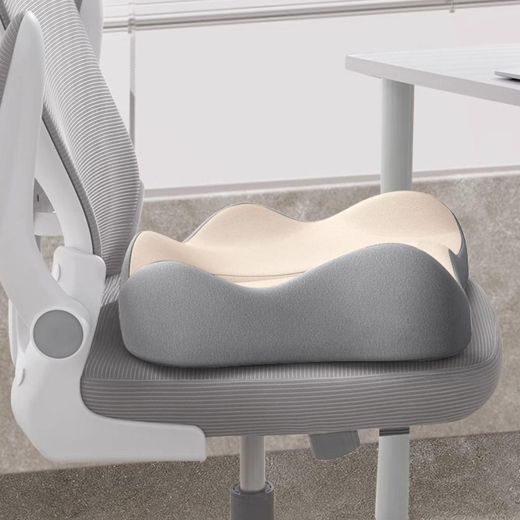 Ergonomic Office Seat Cushion with Ventilated Hollow Core Design for Back Pain Relief and Pressure Distribution