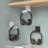 2025Universal Headphone Stand Adhensive Plastic Wall Mount Hanger Under Desk Headset Rack Holder Support For Gaming Earphone Bracket