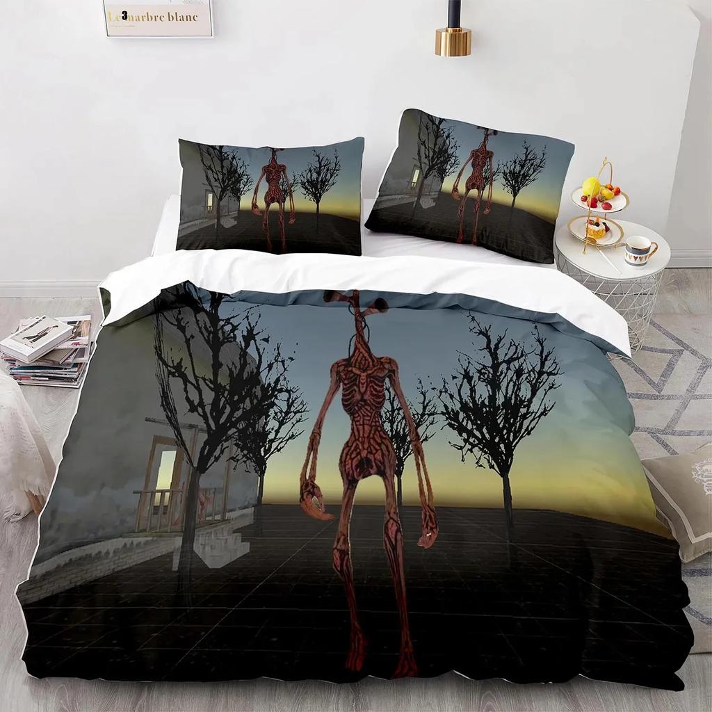 Комплект постельного белья с изображением головы сирены на 3D-принте, пододеяльник, комплект постельного белья, пододеяльник, наволочка, одеяло размера «king-size», комплект постельного белья для мальчиков и взрослых