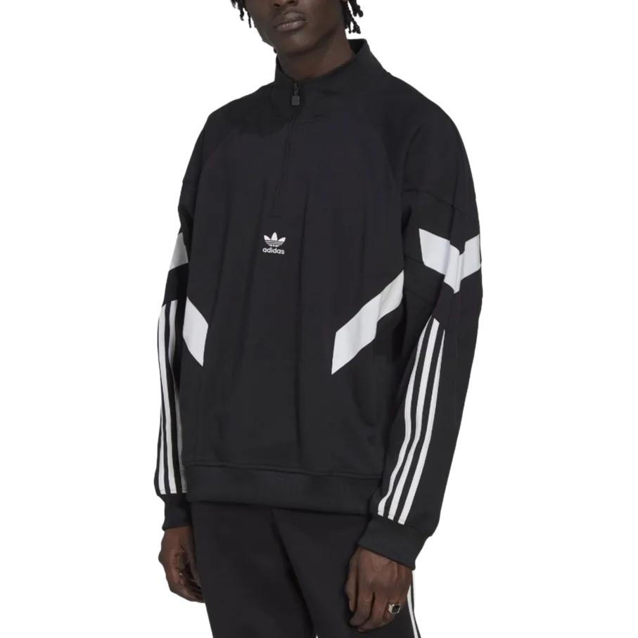 adidas Оригиналы Hzip Crew Полосатая с логотипом Воротник-стойка Молния Длинный рукав Куртка Мужские куртки HK7336