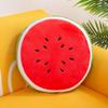 Плюшевая подушка с фруктовым узором, круглая подушка для дивана, домашний декор, арбуз, киви, апельсин, домашний декор
