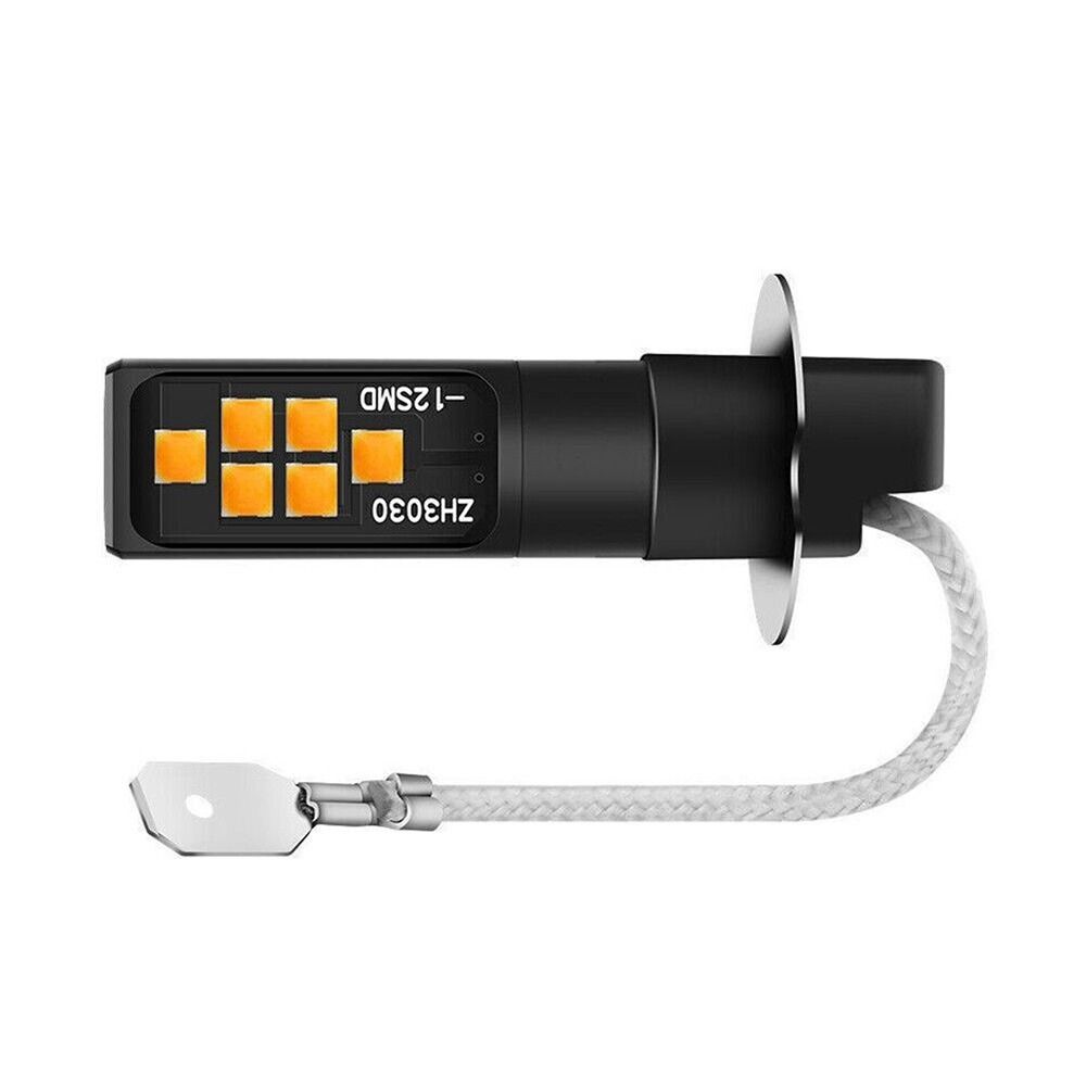 2PCS Yellow H3 LED Bulb 3030 SMD Car Fog Light High Bright DRL Driving Lamp DC/AC12V