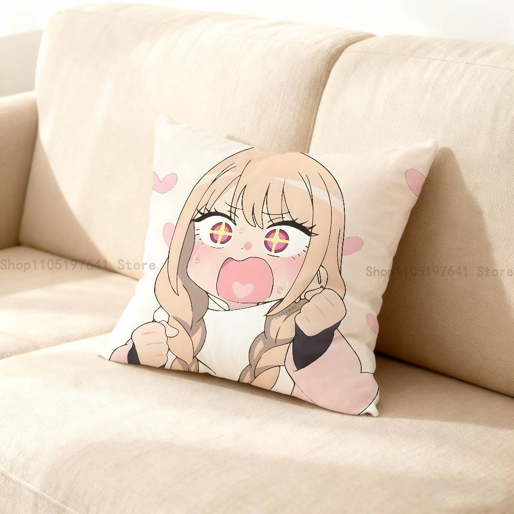 K-Kitagawa M-Marin Pillow Case Plush Pillow Cases Home Decoration Pillow Cover For Sofa Bed Chair Living Room