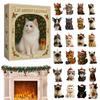 Advent Calendar 2025 24 Days Christmas Countdown with 24Pcs 2D Acrylic Cute Kitten Tree Decoration for Xmas Cat Lovers Gifts