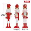 2Pcs 38CM Christmas Nutcracker Soldier Desktop Ornament Candy Series Wooden Handicraft Puppet Christmas Gift Home Decoration