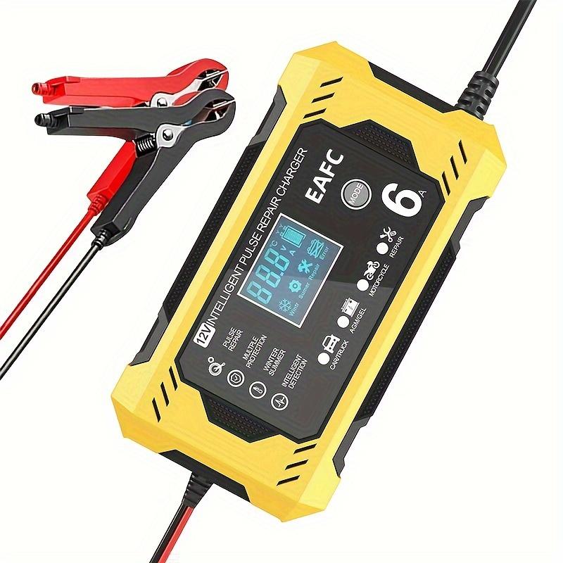 Автомобильное зарядное устройство для аккумулятора, 12 В 6 А интеллектуальное зарядное устройство для аккумулятора, автоматическое устройство для поддержания заряда аккумулятора 12 В 24 В для автомобиля, грузовика, мотоцикла, газонокосилки, морского свинцово-кислотного аккумулятора
