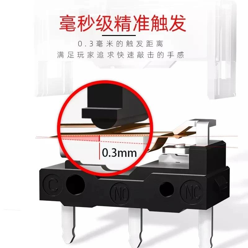 1Pcs New Kailh GM 8.0 micro switch GM8.0 Gold Contactor 80 Million Click Life Computer mouse left right Micro Swicth button Switches4