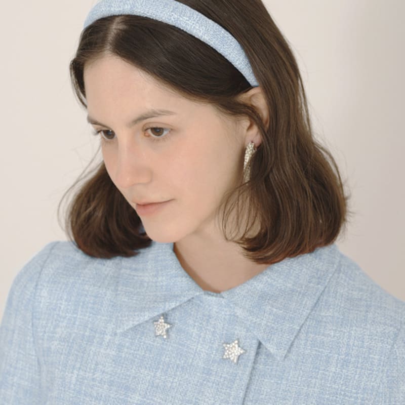 ICE GARDEN Твидовая повязка для волос