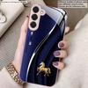 Золотой скачущий конь Хорошо Для Samsung S26 S22 S8 S9 10 S20 Ultra S21 Pro S22 Plus S23 FE S24Ultra S25 Edge S24+ Стеклянный чехол для телефона