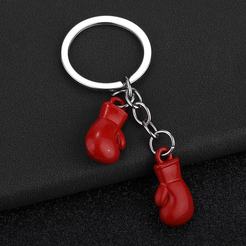 Unique Boxing Gloves Keychain Personalized Simulation Fitness Equipment Pendant For Men Women Couple Car Keys Pendant Gifts