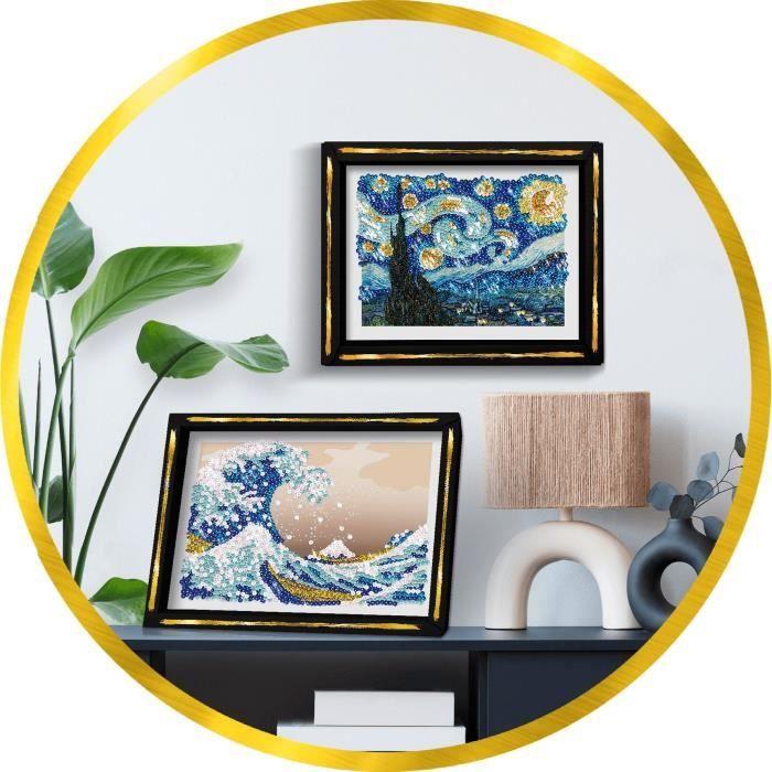 Kit loisir créatif - LANSAY - Collection Sequins - La Grande Vague - Hokusai - Dès 14 ans