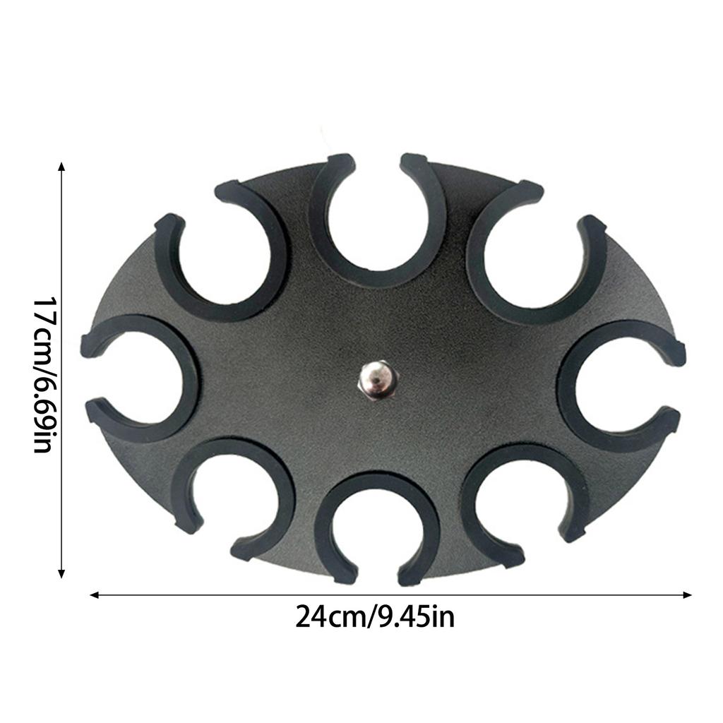 Multi Microphone Holder Organizer Round Shape Mic Storage Stand Tray Equipped with Silicone Sleeve & Mounting Screw