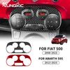 Carbon Fiber Style Interior Sticker for Fiat 500 Abarth 595 2012-2016 2017 2018 2019 2020 2021 2022 2024 Abarth 695 2017-2024 AC Interior Panel