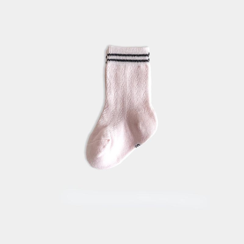 Детские хлопковые сетчатые носки, весенне-летние носки среднего размера, носки в полоску для новорожденных мальчиков и девочек, От 0 до 7 лет