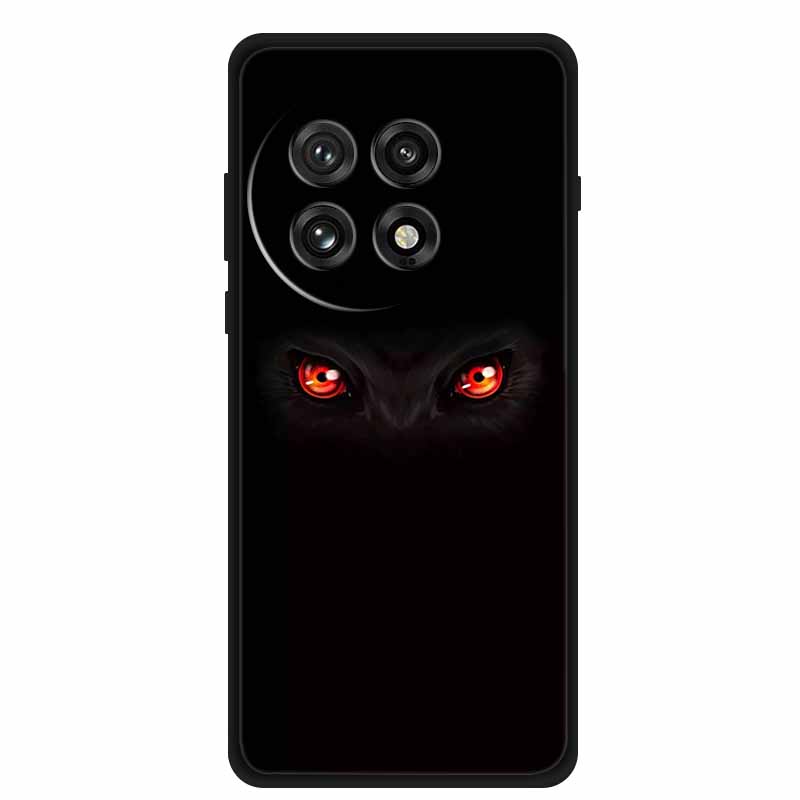 Черный силиконовый чехол для OnePlus 13 5G Чехол Мультяшный кот Мягкая задняя крышка для OnePlus Ace5 5G Ace 5 Pro 13R Чехол для телефона Оболочка Coque