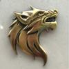 Car Wolf Head Car Sticker Metal Wolf Head Car Logo Wolf Head Mid-grid Modified Logo 3D Three-dimensional Wolf Head Faucet