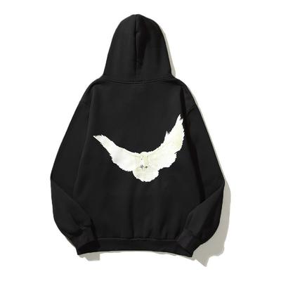 2023 Новый трендовый бренд с капюшоном Kanye West, уличный стиль, одежда унисекс, свитер, свитер и шерсть с принтом голубя