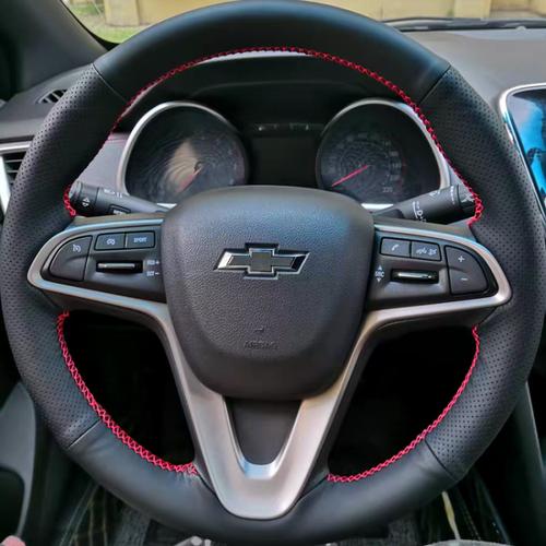 AABHO1 For Chevrolet CRUZE sail 3 MALIBU XL Cavalier Equinox DIY Custom leather carbon fiber car steering wheel cover auto parts