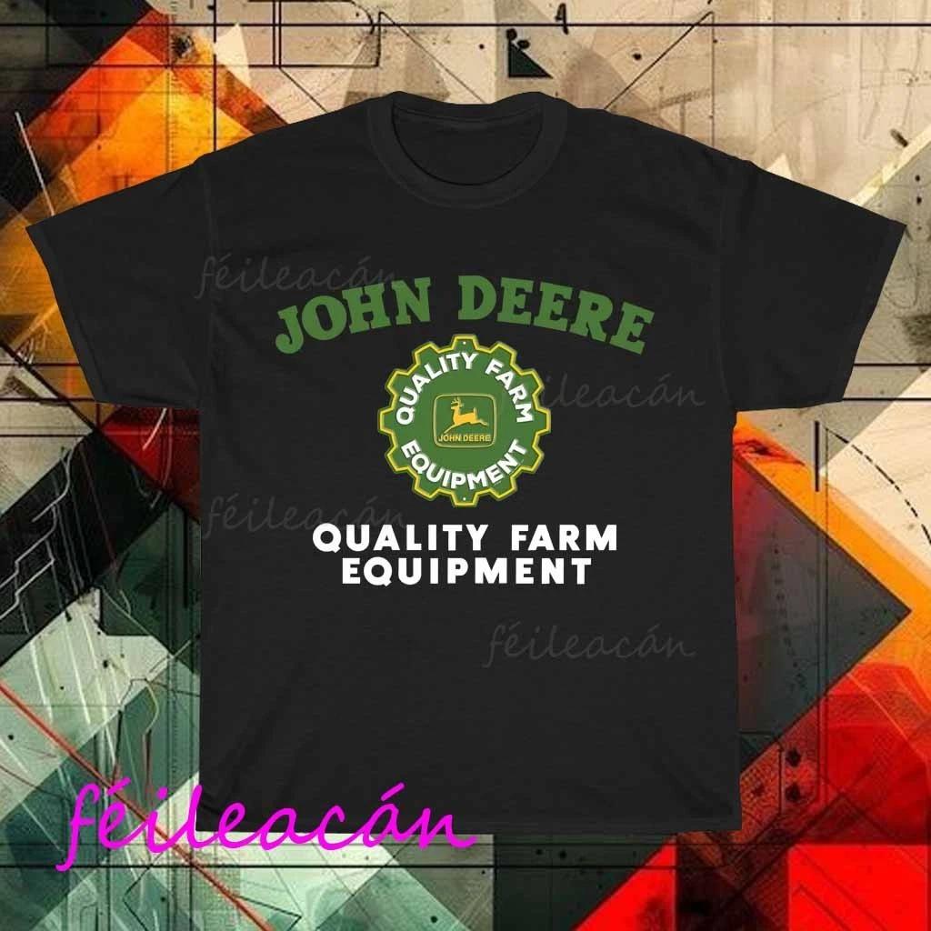 New John Deere Quality Fram Equipment Logo American T-Shirt Funny Size S to 5XL