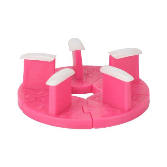 1 Set Nail Display Stand Detachable Smooth Edge Compact Size Reusable Present Nail Art Plastic Manicure Display Holders with Fake Nails Set