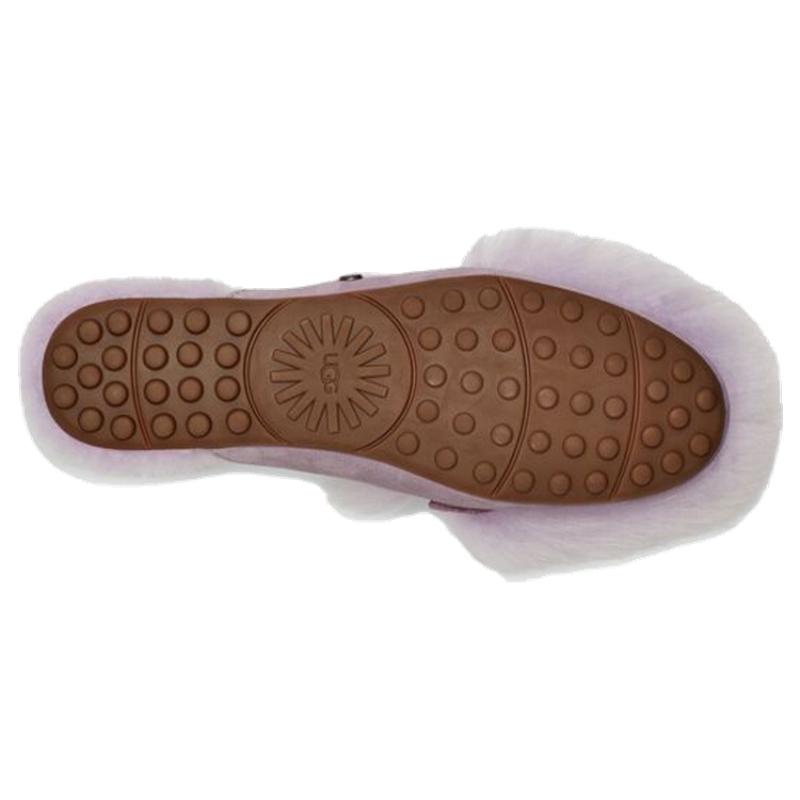 UGG Shaine Fluff Легкие Уютные Плоские Плюшевые Тапочки Розовые Фиолетовые Женские Кроссовки 1105316-SHAD