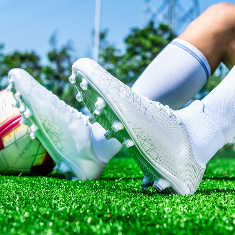 Футбольные бутсы 30-47 Мужские высокие носки Футбольные бутсы Молодежная спортивная обувь Футбольные тренировочные кроссовки Художественный макияж Газон Детские футбольные бутсы