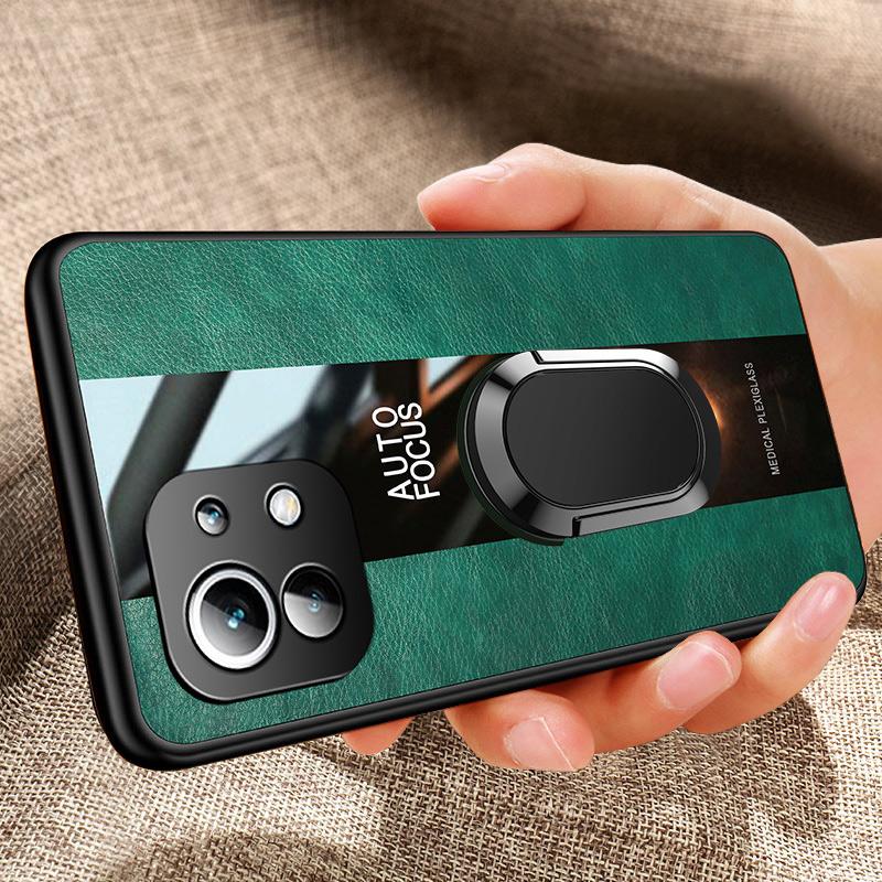 Luxury Leather Ring Phone Case For Xiaomi Mi 10T 11T 12T 13T Pro 11 Lite 5G Neo 11i Redmi K40 Note 9T 9S 10S 9 10 Pro Cover Case