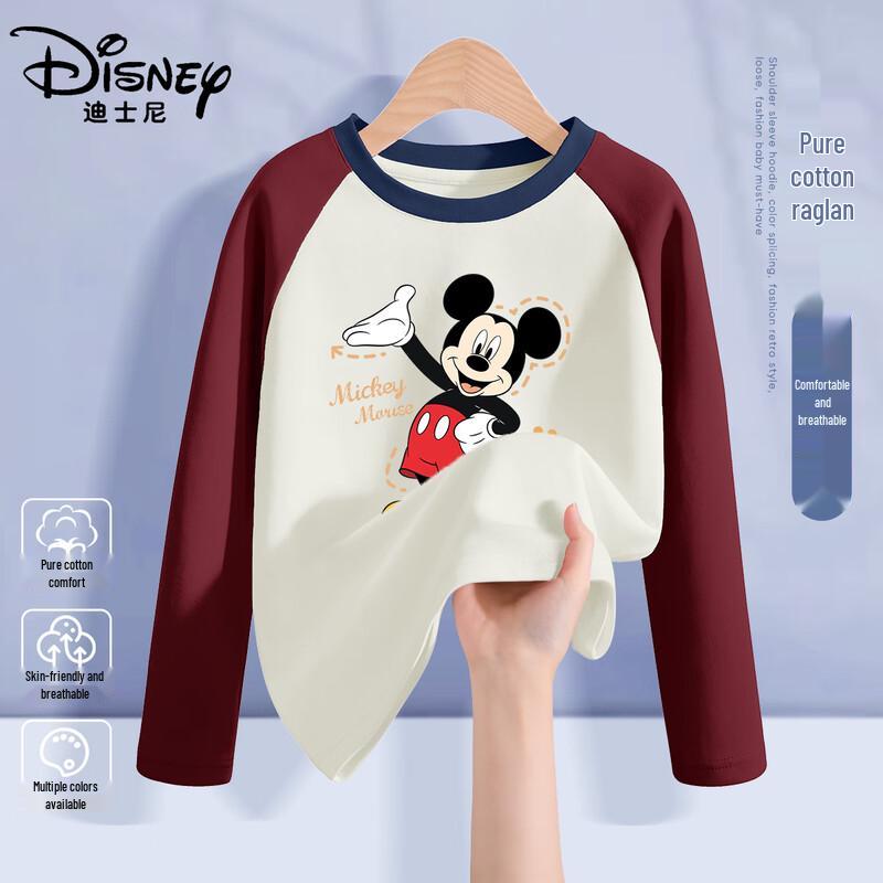 Disney Детская хлопковая футболка с длинным рукавом, осень 2026
