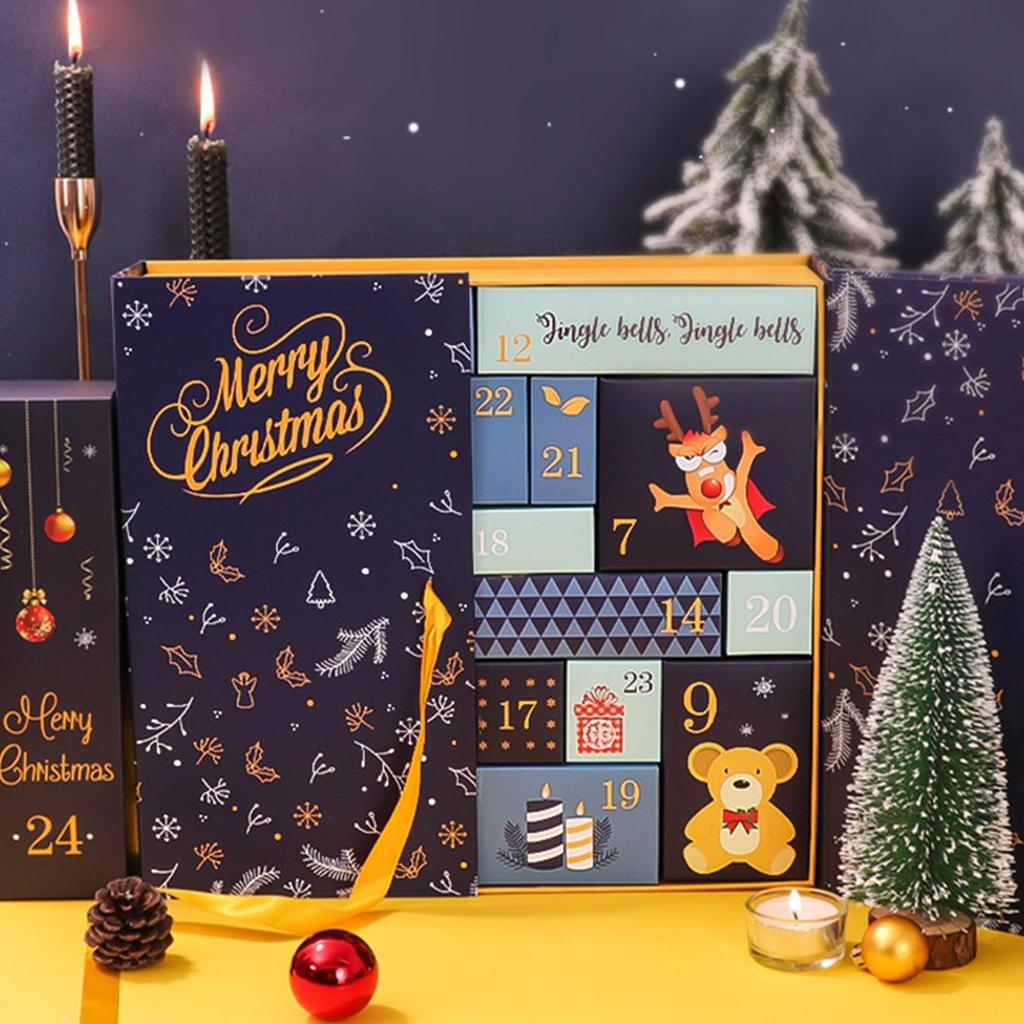 2025 Christmas Advent Calendar Box Handmade 24 Days Countdown To Xmas Gift Boxes Christmas Eve Navidad New Year Decorations