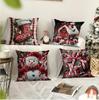 New Christmas Pillow Cover Red Pillow Cover Polyester Pillow Printed Cushion Pillow Cover