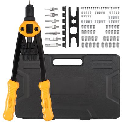 Justech Hand Riveter Rivet Blind Rivet Rivet Rivet Compatible with and M12 Includes 100 Rivet Nuts Set, Tool, Nuts, Gun, Tool, M3, M4, M5, M6, M8,