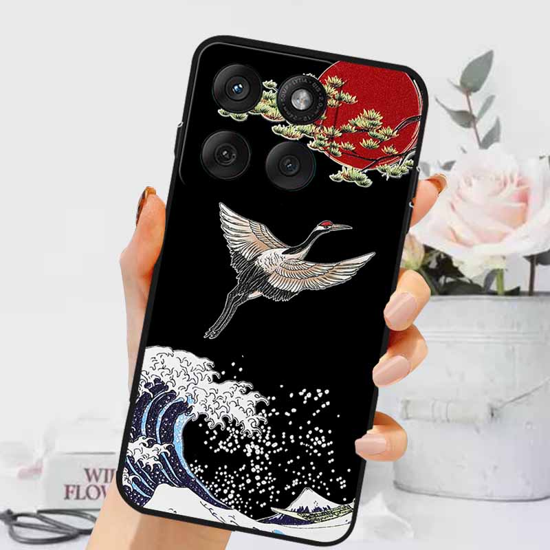 3D Тисненые Чехлы Для Edge 60 Fusion / Edge 60 Pro Рельефные Тисненые Ретро Силиконовая Задняя Крышка Для Edge 60 Stylus Черный Funda 60 Pro
