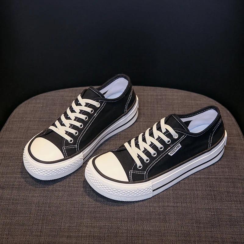 Модные женские кроссовки Zapatos De Mujer Tendencia на платформе, женские повседневные парусиновые туфли, дышащие кроссовки, модная обувь для скейтбординга