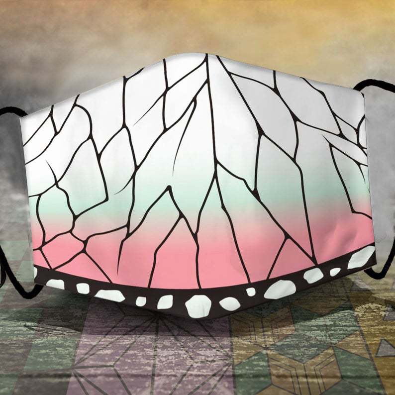 Demon Slayer Animation Printed Dustproof Replaceable Filter Protective Mask for Men and Women