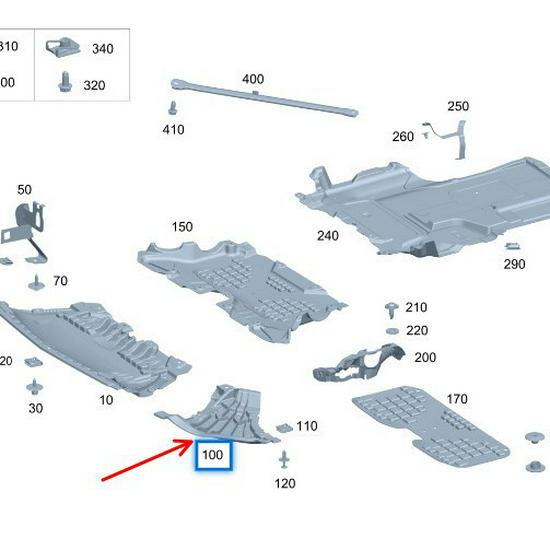 Мерседес Е-Класс W213 Переднее внутреннее крыло Левая и Правая треугольная панель-опора