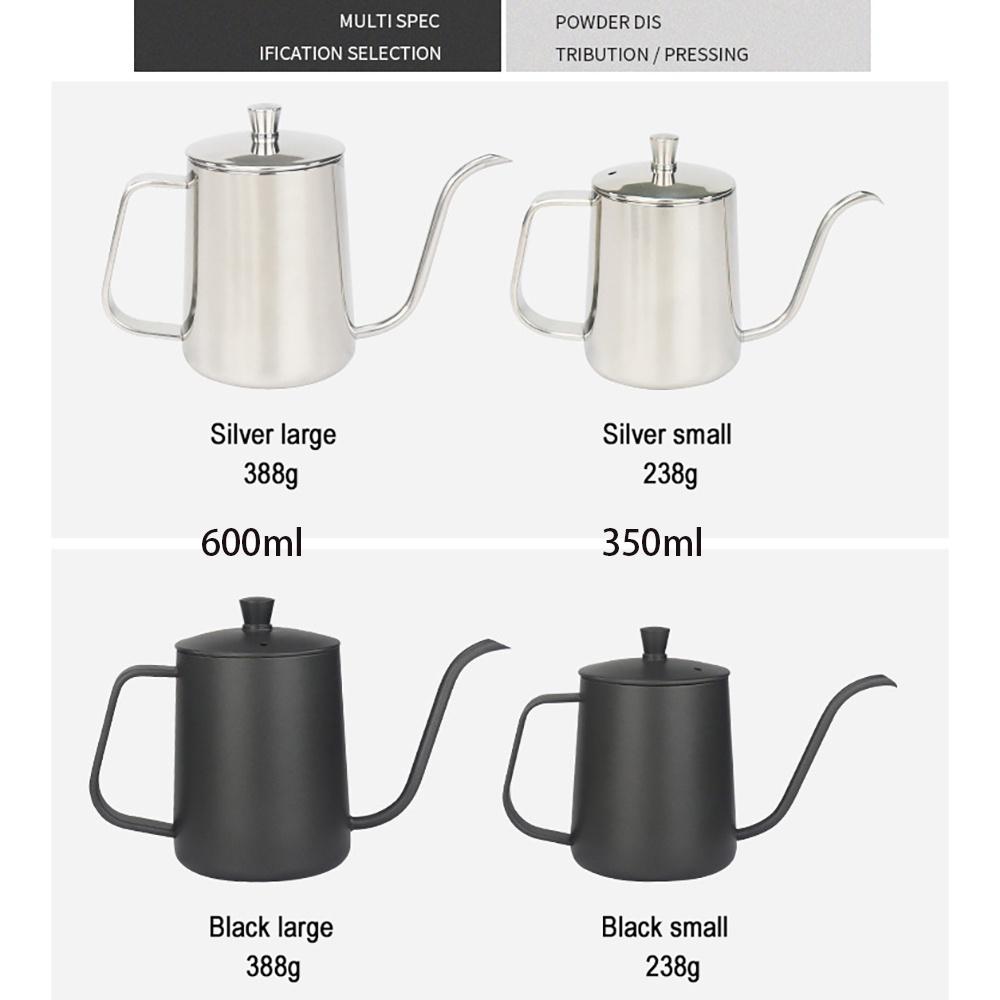 Stainless Steel Pour Over Kettle Gooseneck Spout Coffee Tea Pot Hanging Ear Hand Blunt Long Narrow Drip Cup for Coffee Maker