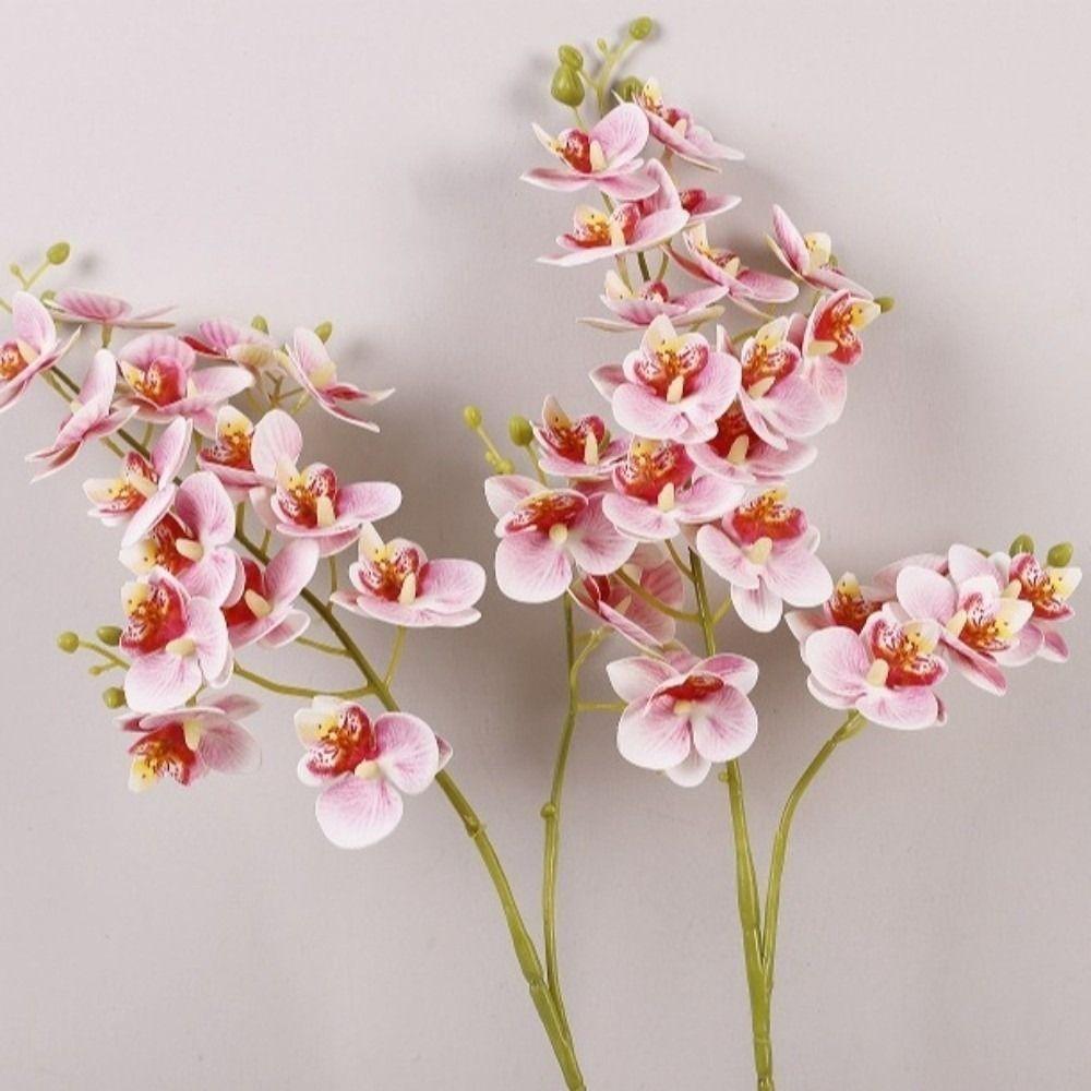 21 Heads Artificial Phalaenopsis Branches Real Touch Fake Mini Flowers  Balcony Decor
