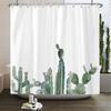 Cactus Shower Curtains Waterproof Polyester Fabric Shower Curtains Tropical Plants Bathroom Screen Curtain Home Decor 180X180cm