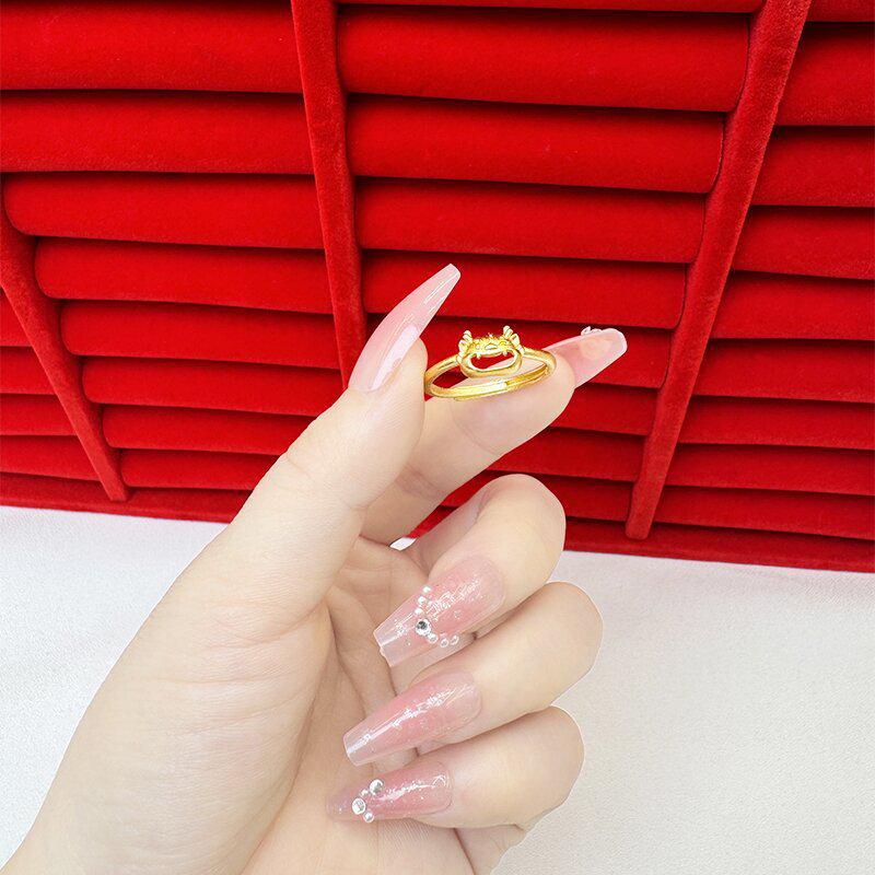 Изысканное открытое кольцо цвета песка и золота для женщин: Высококачественный нишевый дизайн, легкий роскошный стиль, стойкий цвет, имитация золота.