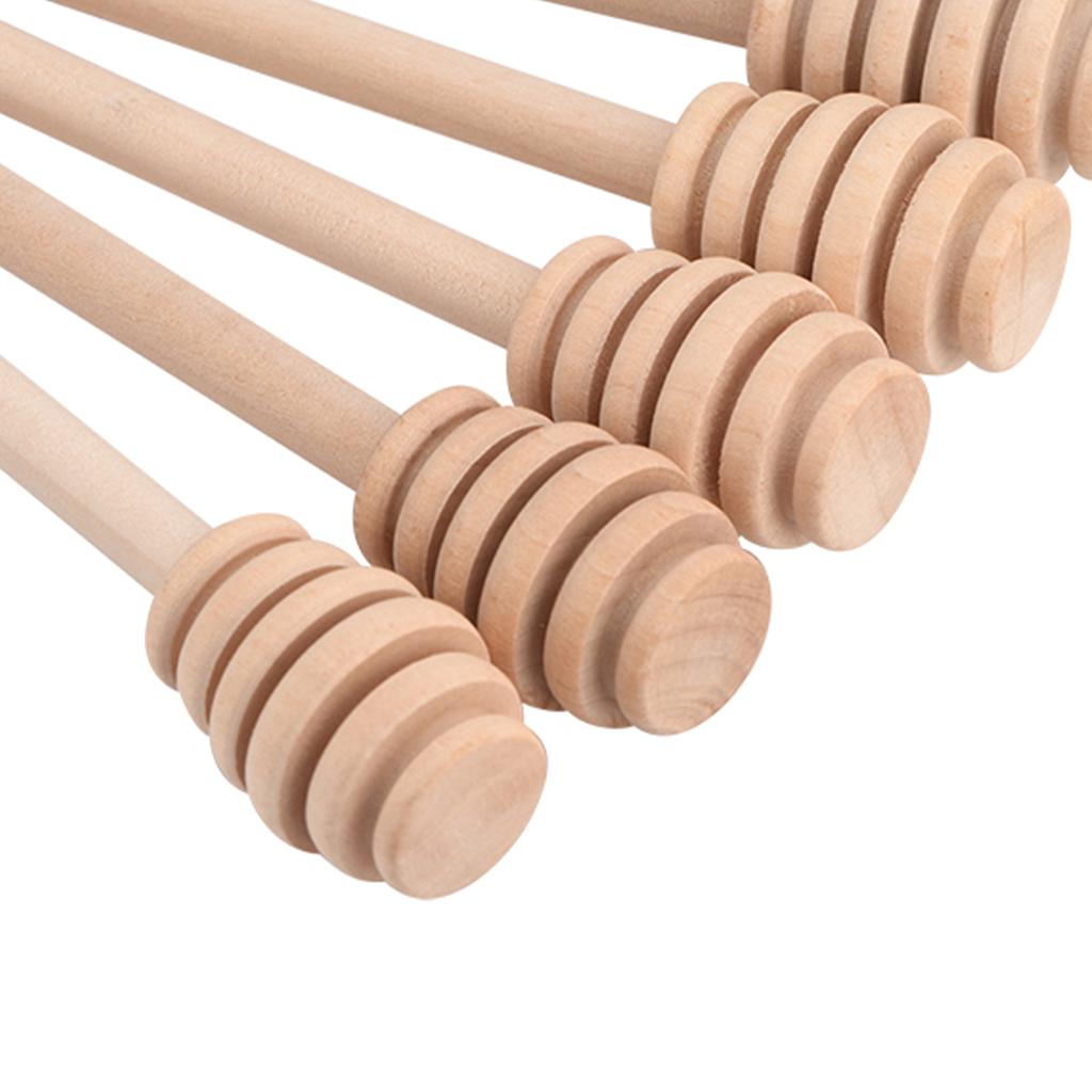 50 шт./набор бытовых деревянных ковшиков для варенья и меда, баночек для раздачи, сбора, палочек для перемешивания, палочка 16 см