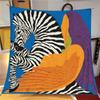 The Four Seasons Jungle Zebra Silk Luxury Square Scarves Women Shawl Decoration Hijab Scarf Foulard Beach Sunscreen Bandana