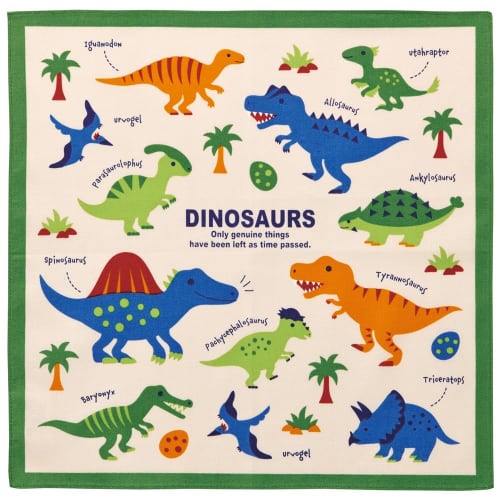 Skater Handkerchief 30x30cm Dinosaur Picture Book HKC30-A