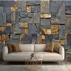 Современные простые обои сусальное золото рок-арт фон настенная роспись гостиная телевизор диван спальня домашний декор 3d фрески
