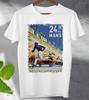24 часа Ле-Мана 1959 Франция Гоночный автомобиль Футболка Мужская Женская Футболки Топ Постер Унисекс Мужской Женский Топ