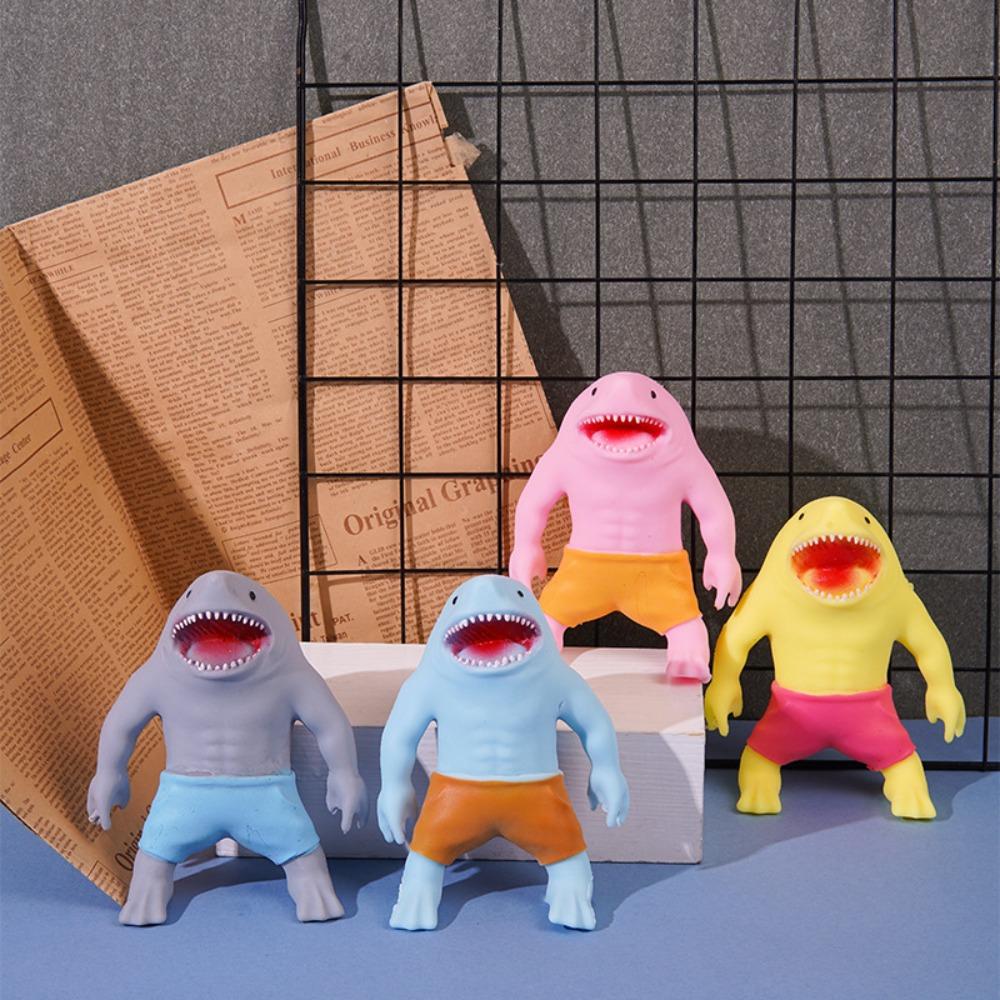 Kneading Shark Fidgeting Toys Slow Rebound Sharkman Relax Toys Shark Squeeze Toy  Children Adult