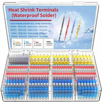 Кольцо для пайки, термоусадочная трубка без давления, водонепроницаемое уплотнение под пайку, электрический стыковый разъем, комплект кабельных вводов для проводов