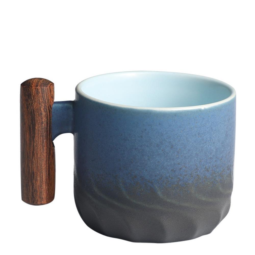 Solid Color Filter Tea Mug Ceramics Handmade Coffee Cup Fashion Ceramic Retro Coffee Cup  Office