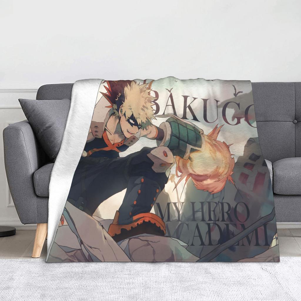 Пледы с изображением Химико Тоги из My Hero Academia, флисовые, для весны и осени, портативные, супермягкие, для постельного белья, спальни, покрывала