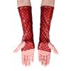 Mermaid Costume Fish Scale Pattern Printed Fingerless Long Gloves Arm Sleeves Adult Halloween Dance Club Party Cosplay Accessory
