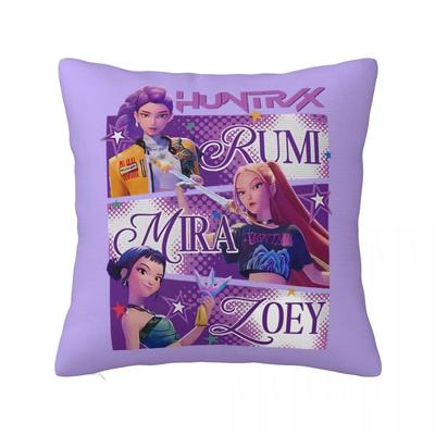 Наволочка Zoey Huntrix K-pop Охотники на демонов Маленькая идея для подарка Полиэстеровая наволочка для подушки для друзей и фанатов Подарок